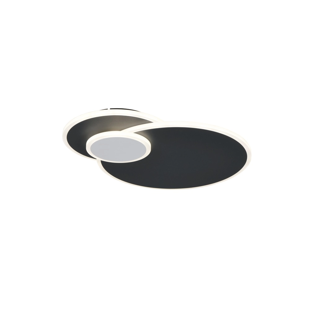 Lampe de plafond ronde Serea Noir Trio 4017807703818