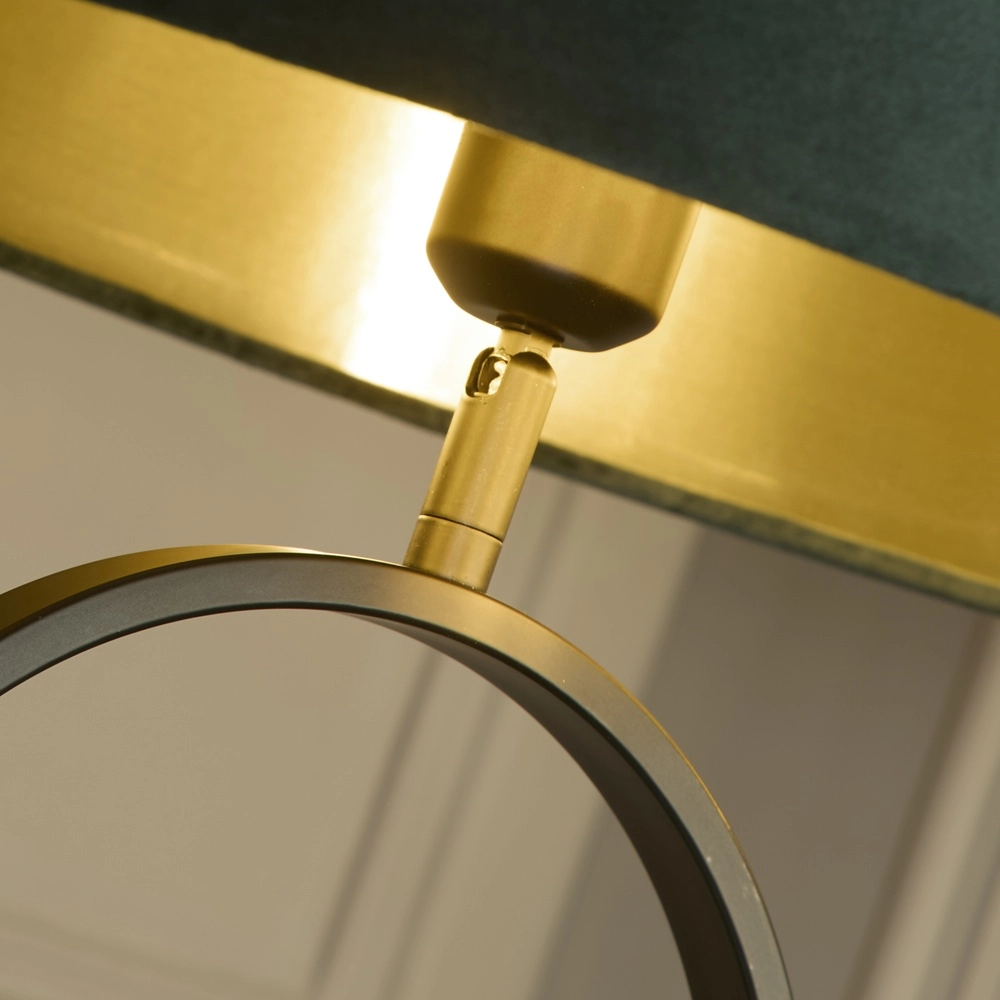 Lampadaire Modish noir avec capuche verte Searchlight 5053423307558