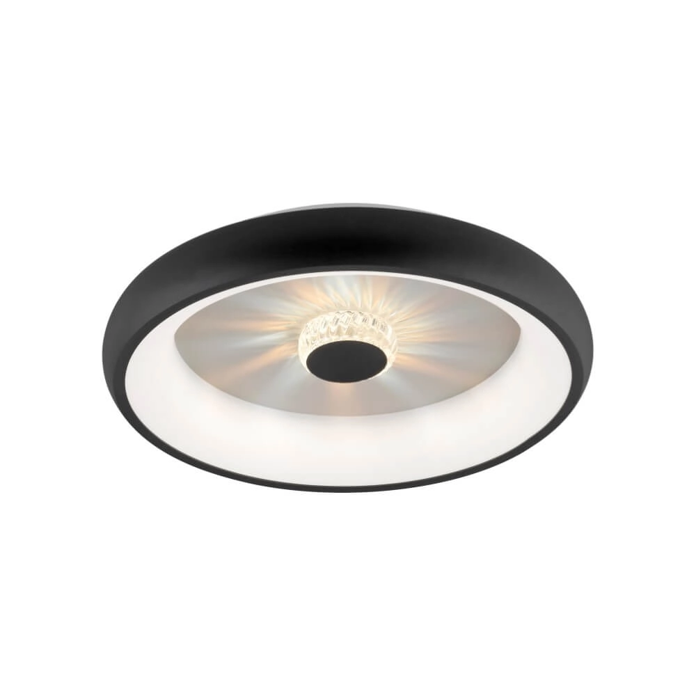 Plafonnier rond Vertigo noir Ø 46,5cm Just Light 4043689994723