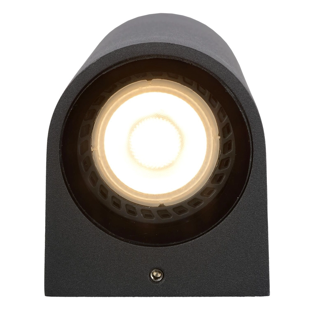 Projecteur mural Zaro IP44 noir simple Lucide 5411212690081