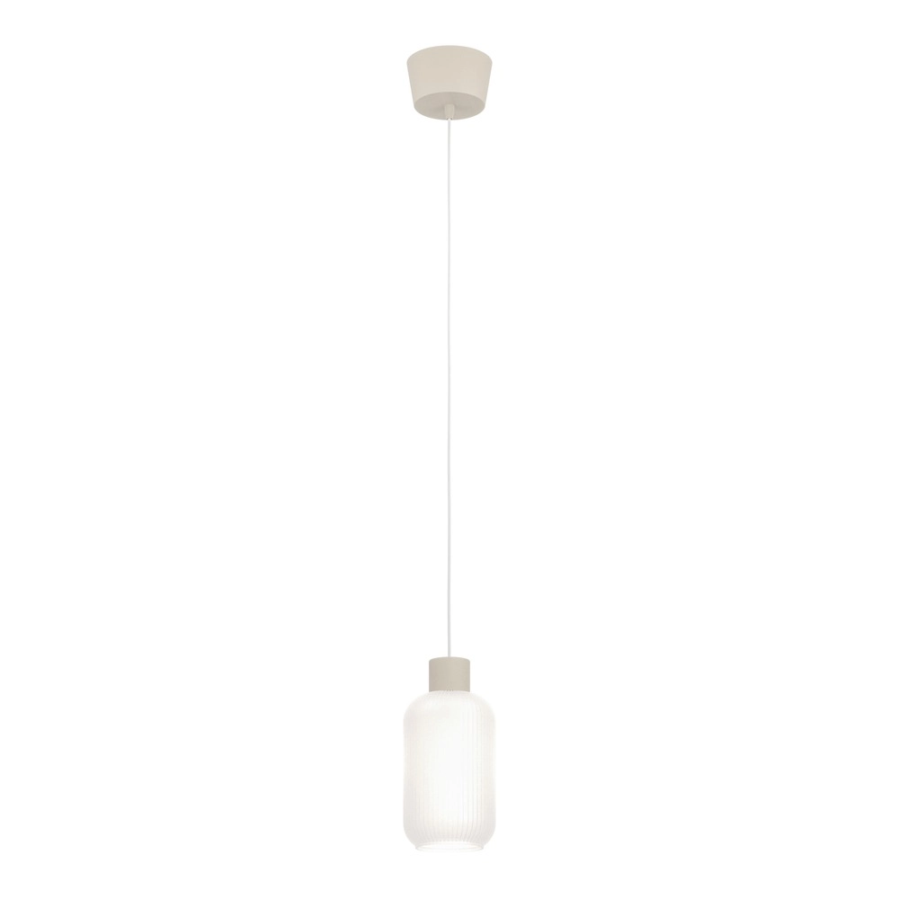 Lampe pendante de conception Dasmina brun sable avec blanc Ø 13 cm Eglo 9008606406296