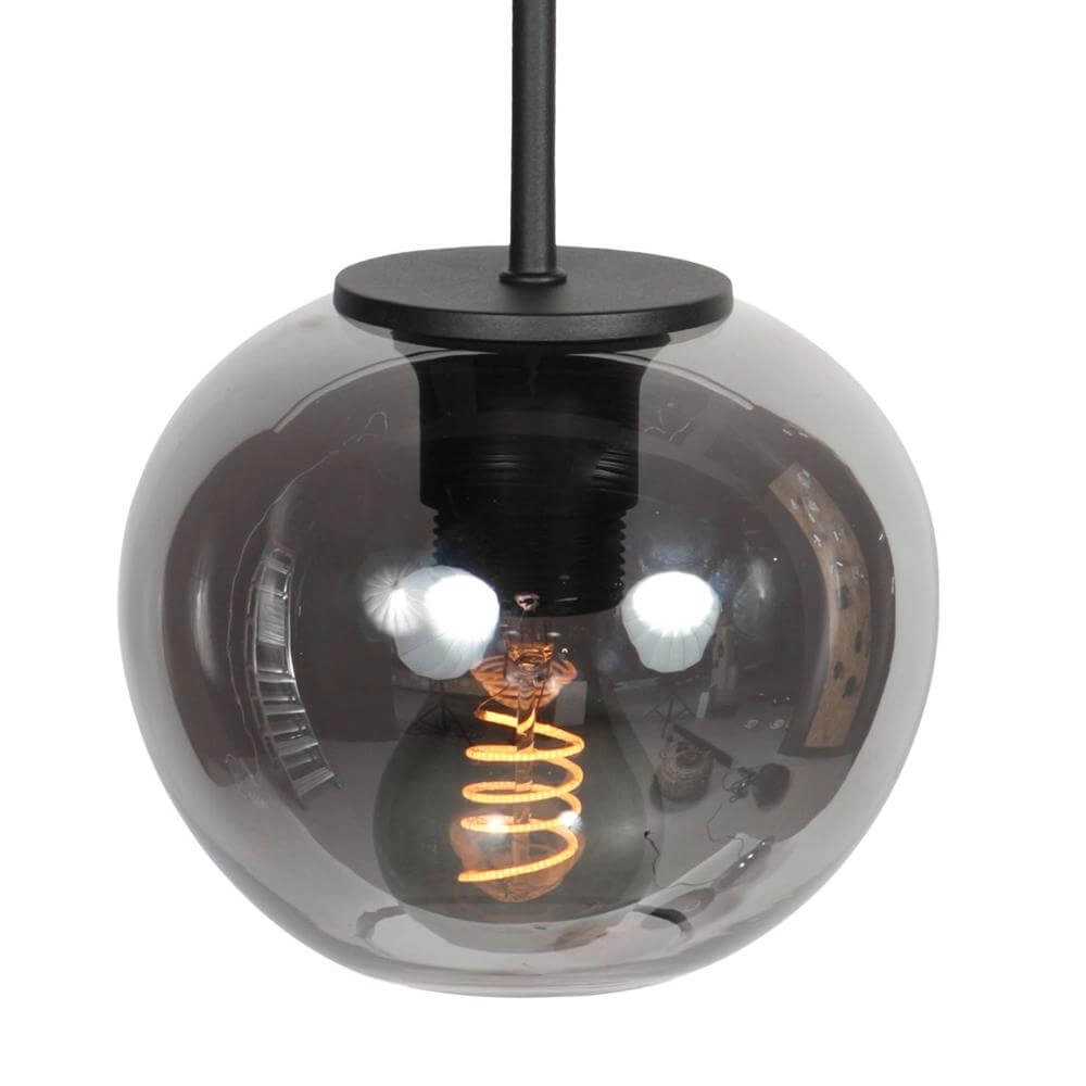 Suspension HaloSwap avec 1 boule de verre à fumée Ø 15cm Steinhauer 8712746179729