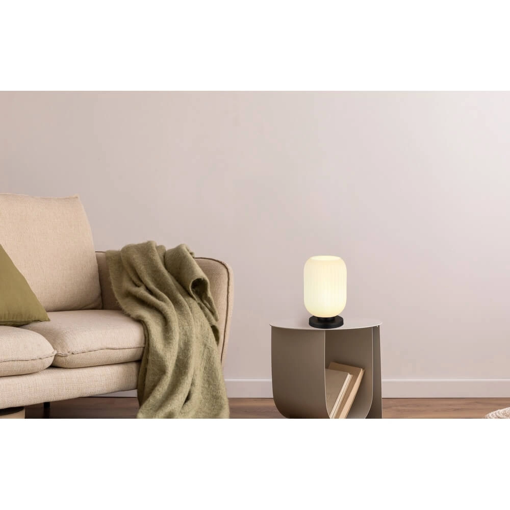 Lampe de table ronde Normy verre blanc Ø 14cm Globo 9007371453283