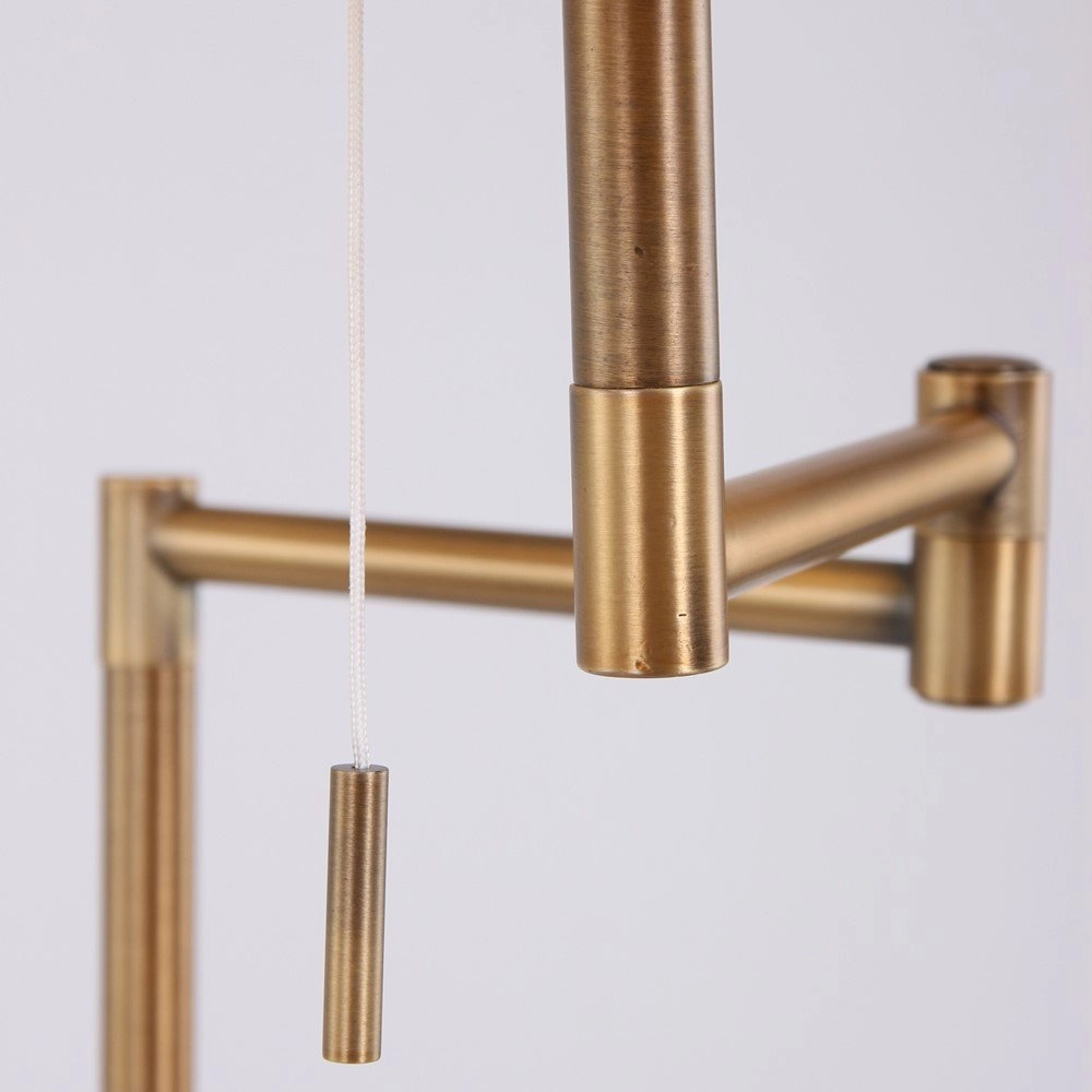 Lampadaire Mexlite 154 cm marron bronze avec abat-jour blanc Steinhauer 8712746048087