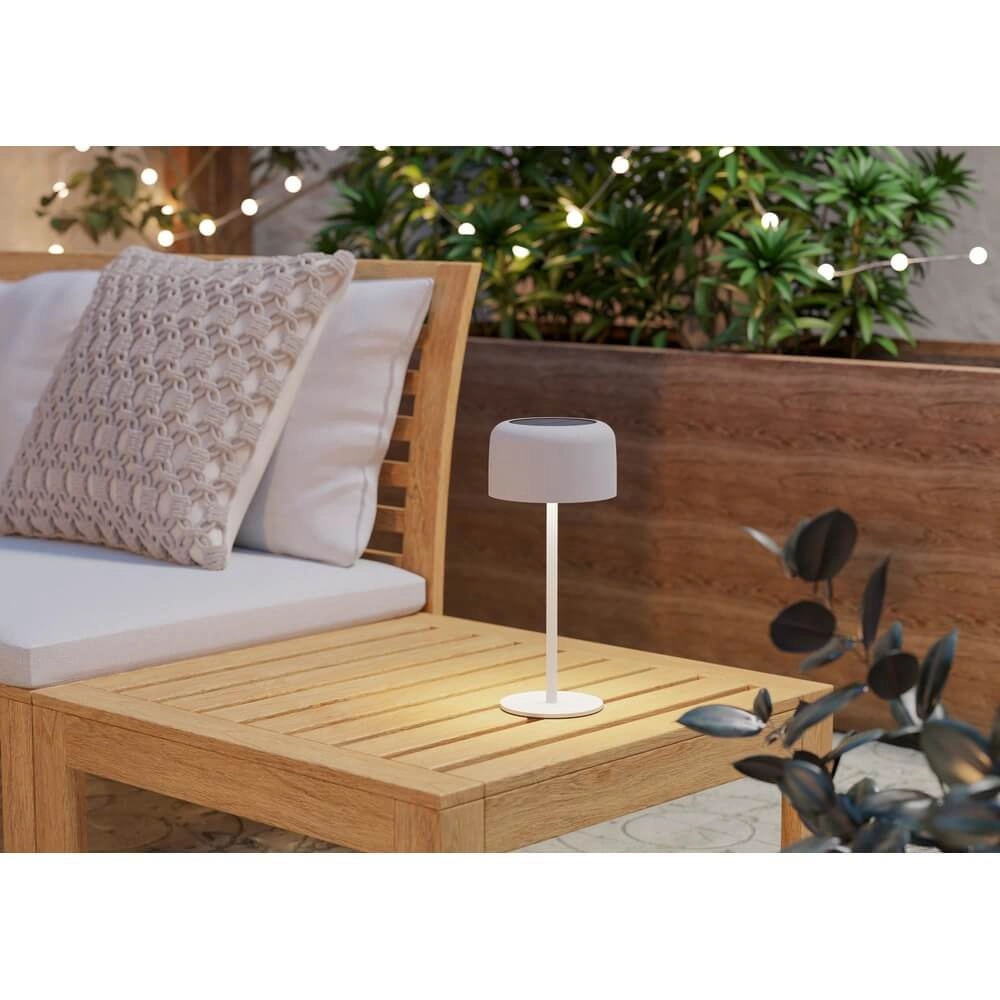 Lampe de table élégante Roccanova Solaire Blanc avec USB Eglo 9008606355044