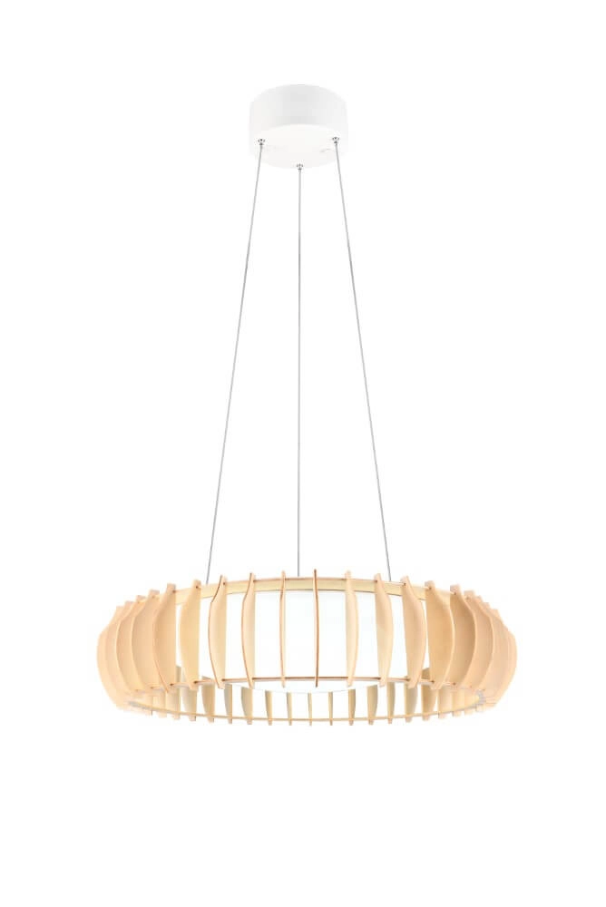 Lampe suspendue en bois Monte Ø60cm Trio 4017807600100