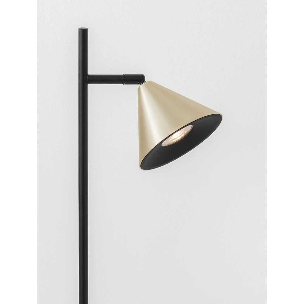 Lampe de table Conico noir avec or Lyora 5212017475459