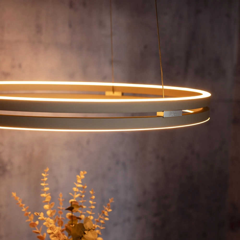 Lampe suspendue de bureau Pure E-Loop bronce - Ø 70 cm Paul Neuhaus 4012248398364