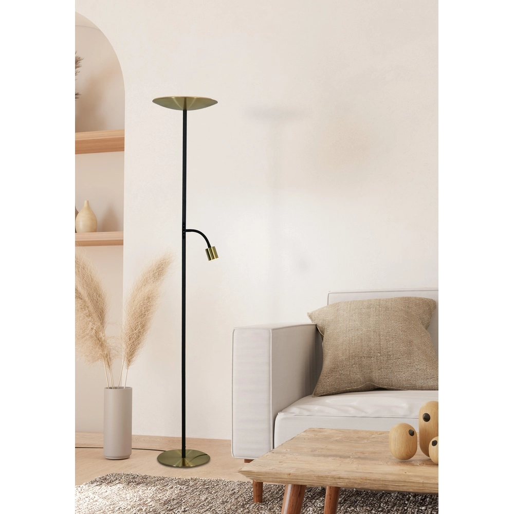 Lampadaire Conivarino Or avec noir Eglo 9008606356591