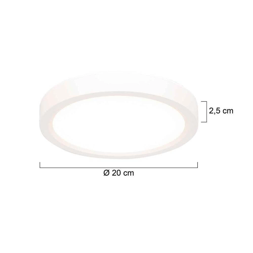 Plafonnier blanc Walcie Ø 20cm Steinhauer 8712746176568