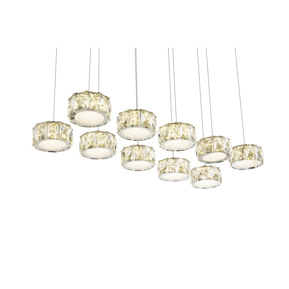 Lampe suspendue à 10 lampes Amur Chrome Globo 9007371345069