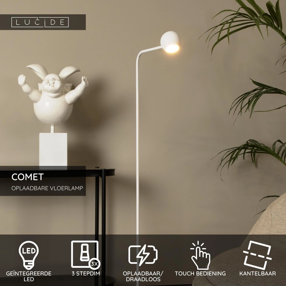 Lampe de lecture rechargeable Comet Blanc Lucide 5411212361318