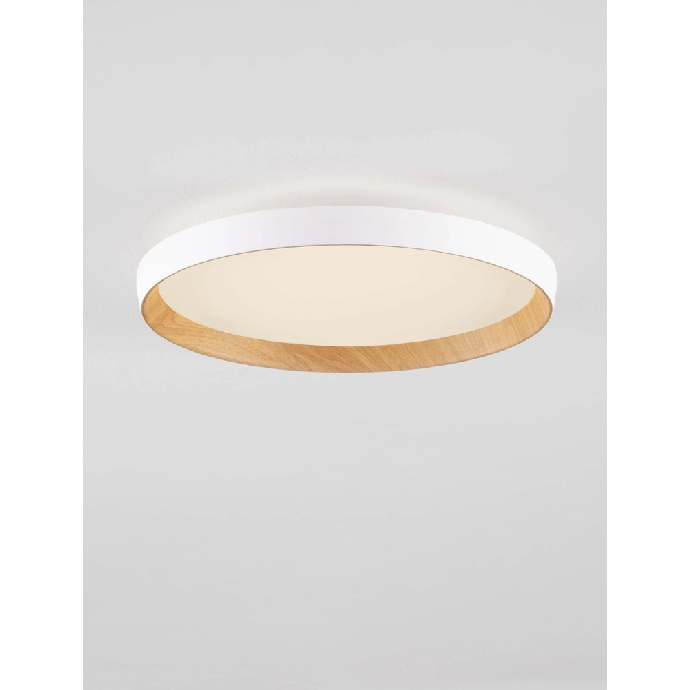 Plafonnier Vomos blanc Ø 40cm Lyora 5212017448750