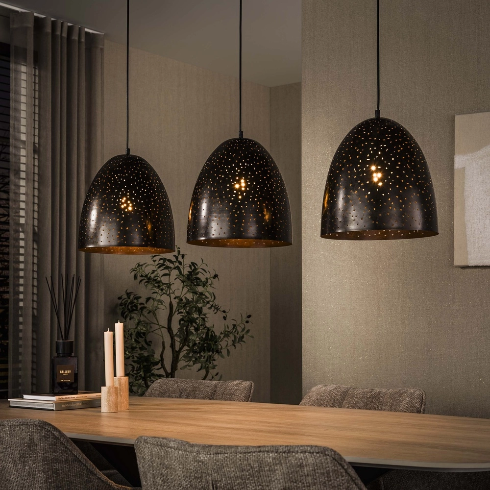 Lampe pendante de salle à manger Kosmos 3L - E27 - Marron urbain