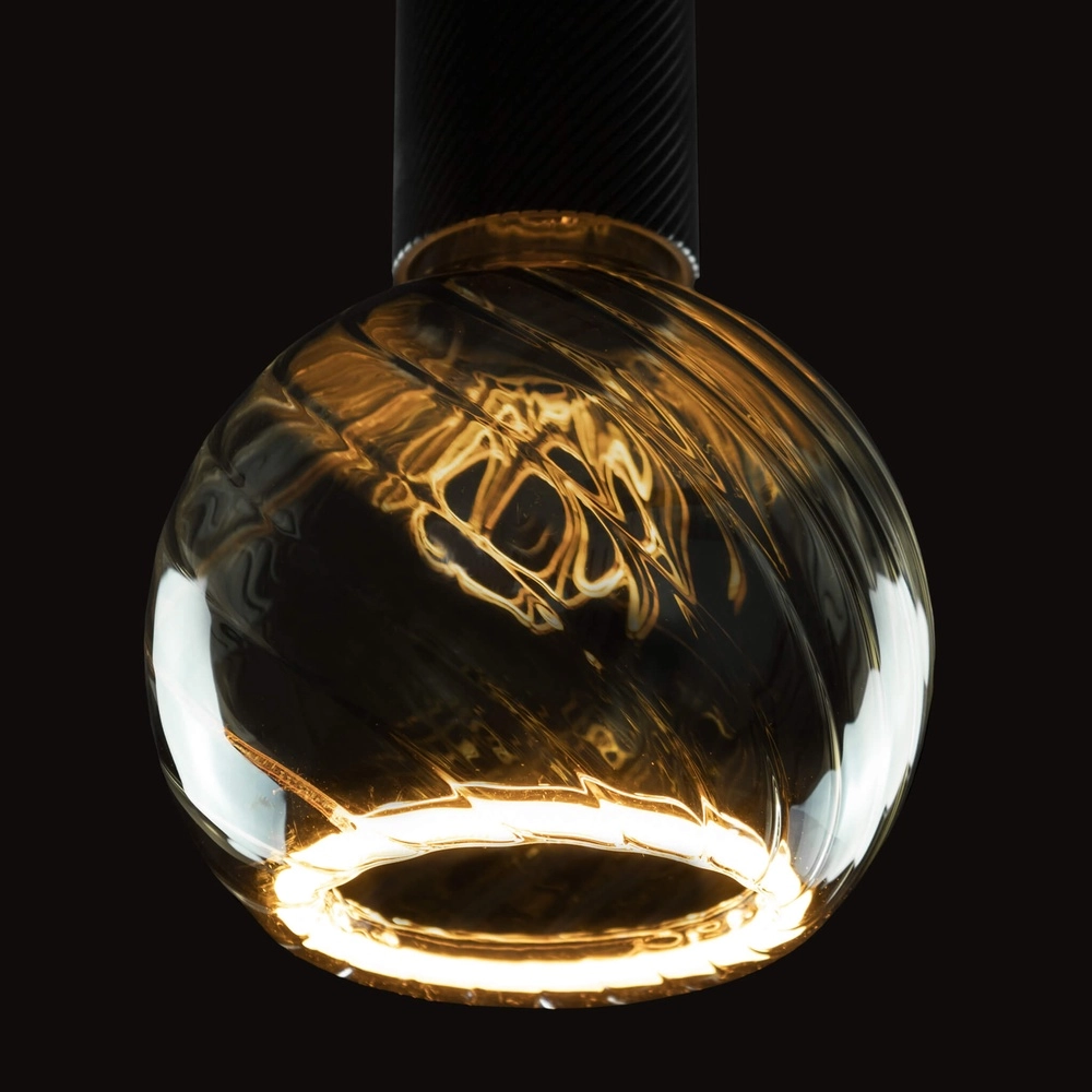 Source lumineuse de conception Floating torsion fumée - 6W - E27 - 220lm - 1900K - Ø 12,5cm