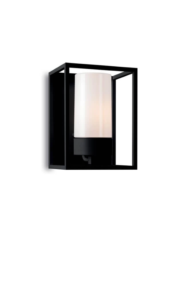 Applique murale noire Cubic3 verre blanc