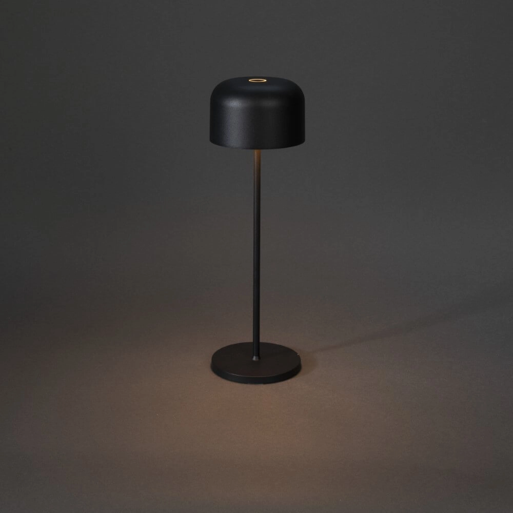 Lampe de table noire Lille Rechargeable KonstSmide 7318307834758