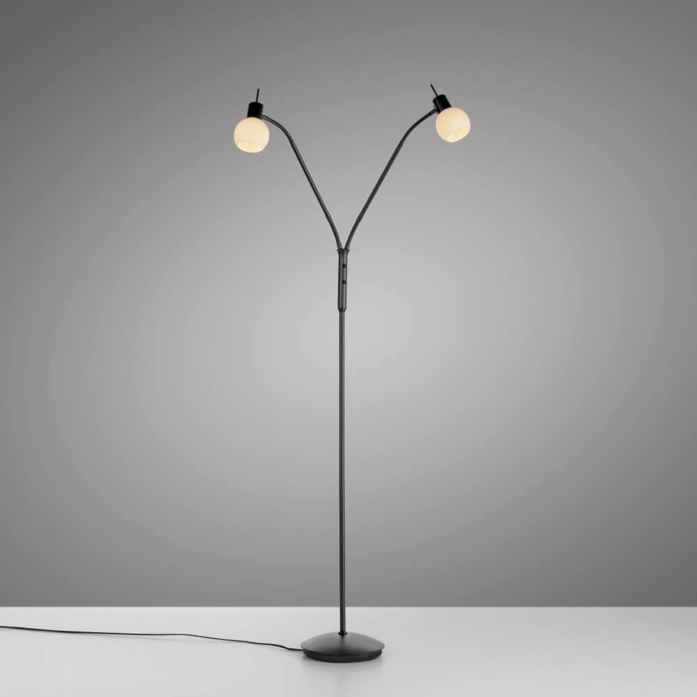 Lampadaire noir Loki 2 lumières Just Light 4043689000837