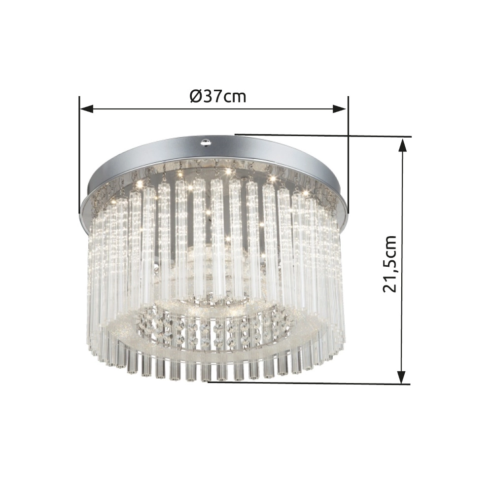 Lampe de plafond Joyce Chrome Globo 9007371316489