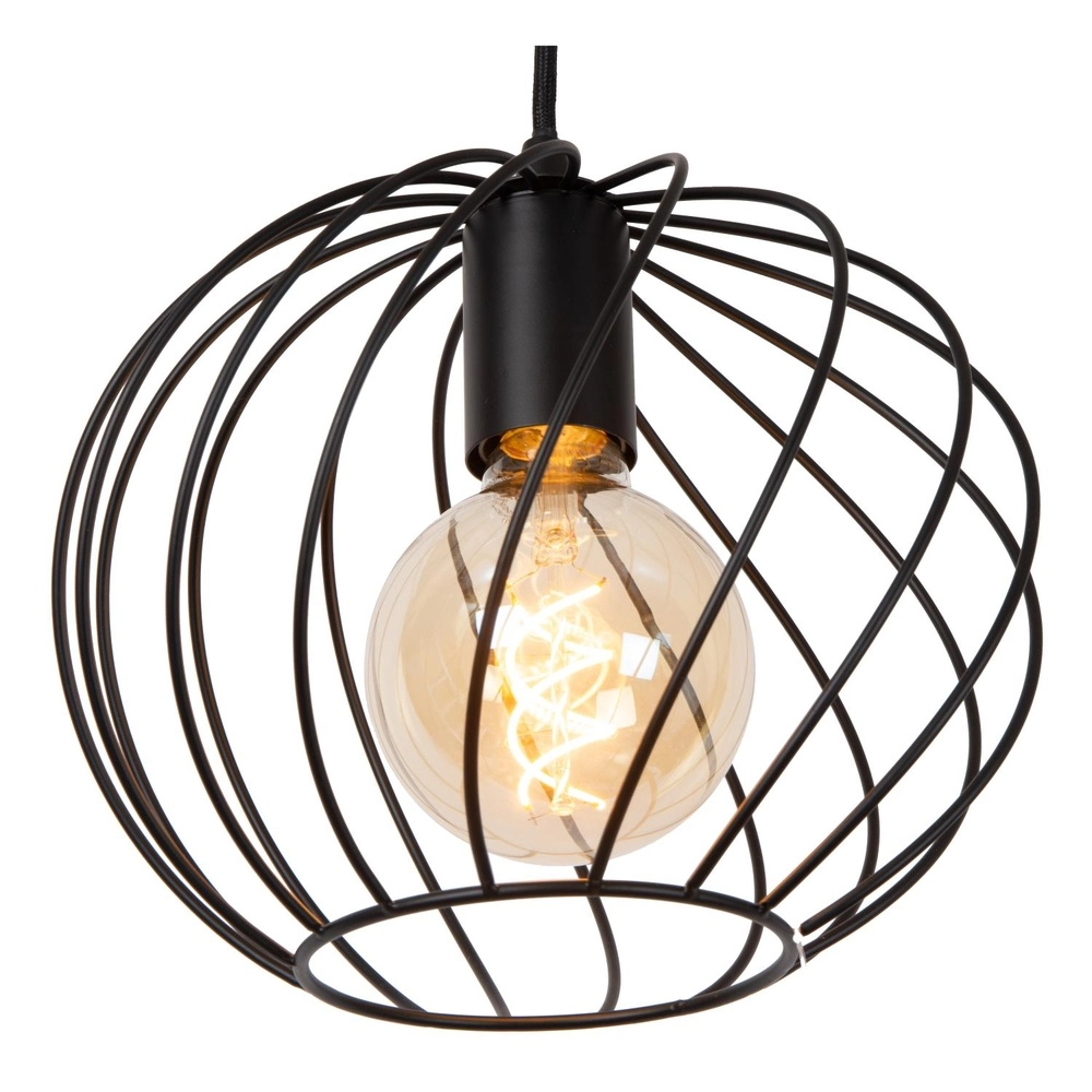 Lampe suspendue Danza Ø 25cm noir Lucide 5411212211514
