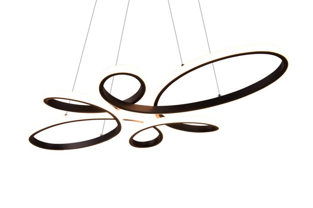 Lampe suspendue design Fly noir Trio 4017807600926