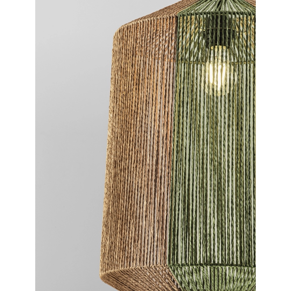 Suspension Dena Ø 38cm marron avec vert Lyora 5212017477293