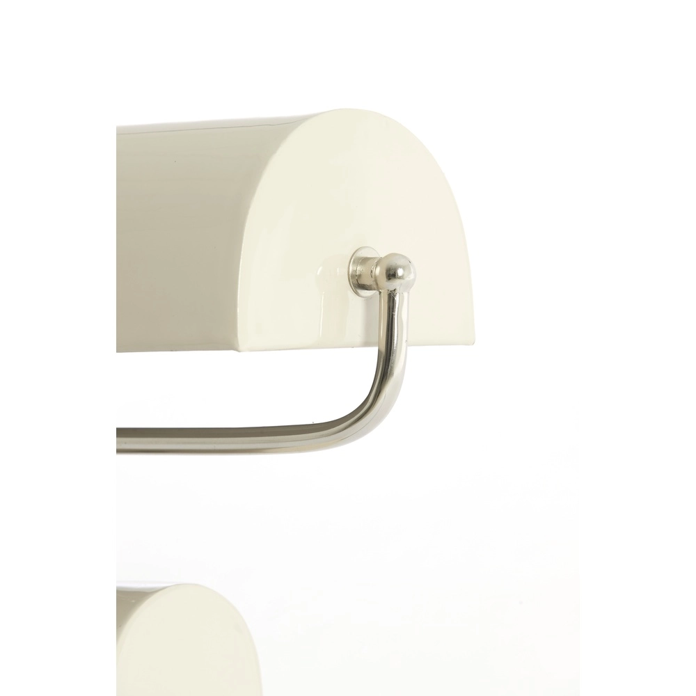 Lampe de bureau crème Cardona avec du nickel - 1x E27 Light & Living 8717807816254