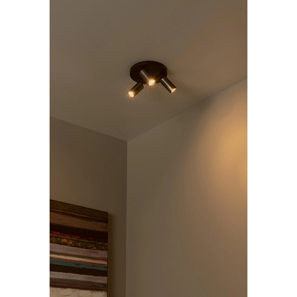 Projecteur de plafond Ritmo mini GU10 3-marron café clair Lucide 5411212094025