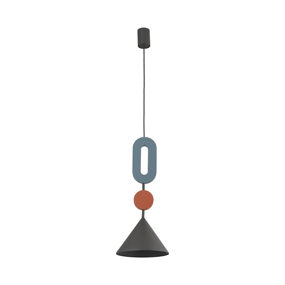 Lampe pendante unique Drops Color bleu umbra Ø 20,5 cm