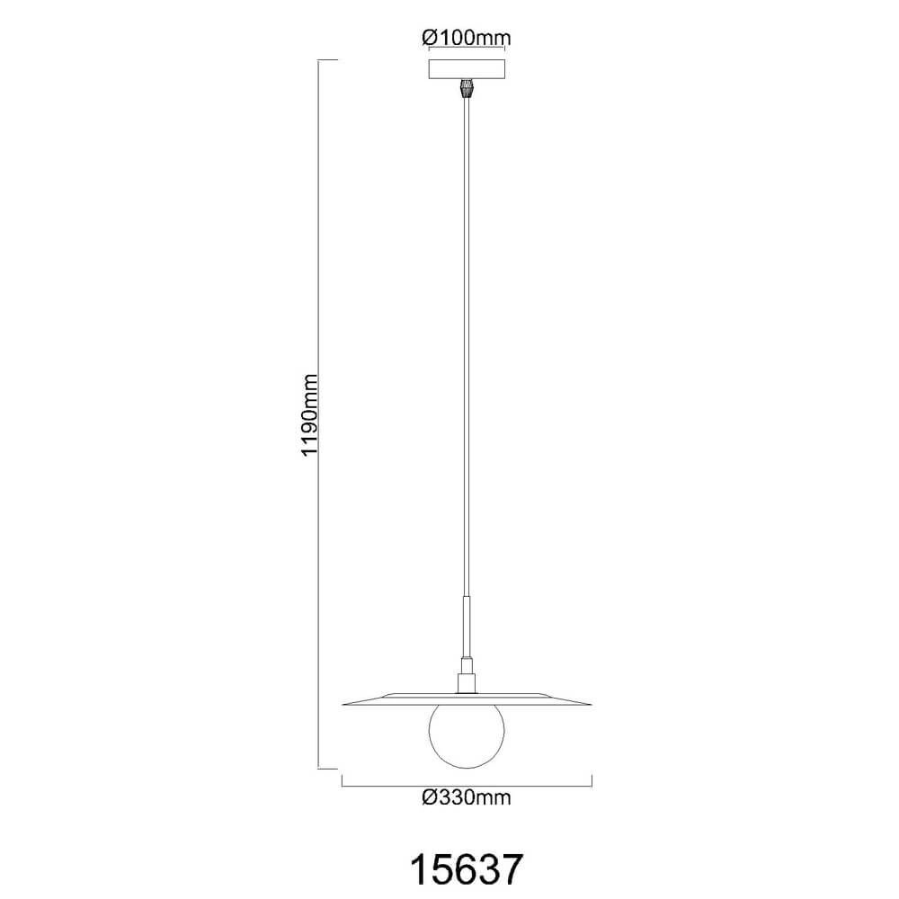 Suspension noire Riga Ø 33cm Globo 9007371447022