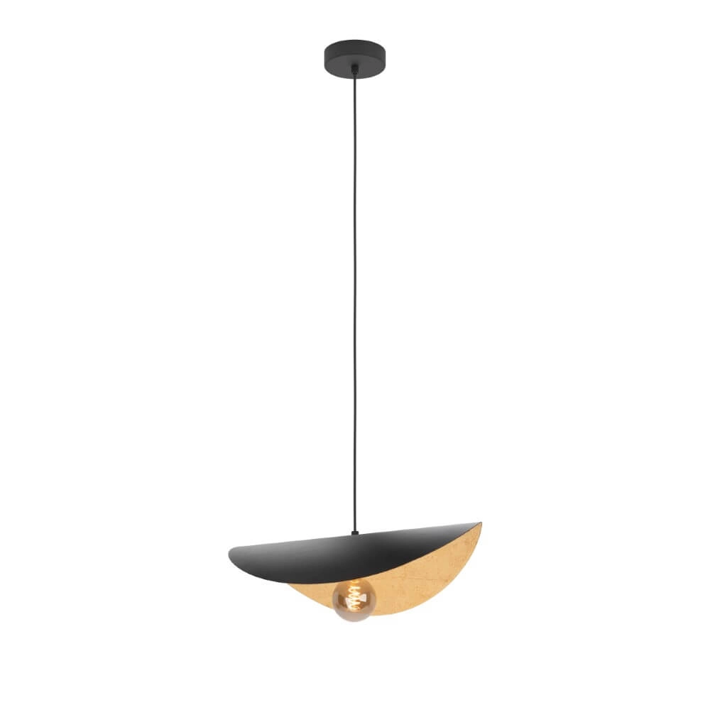 Lampe suspendue noire Saceda avec de l'or Ø 41cm Lampe suspendue noire Saceda avec de l'or Ø 41cm