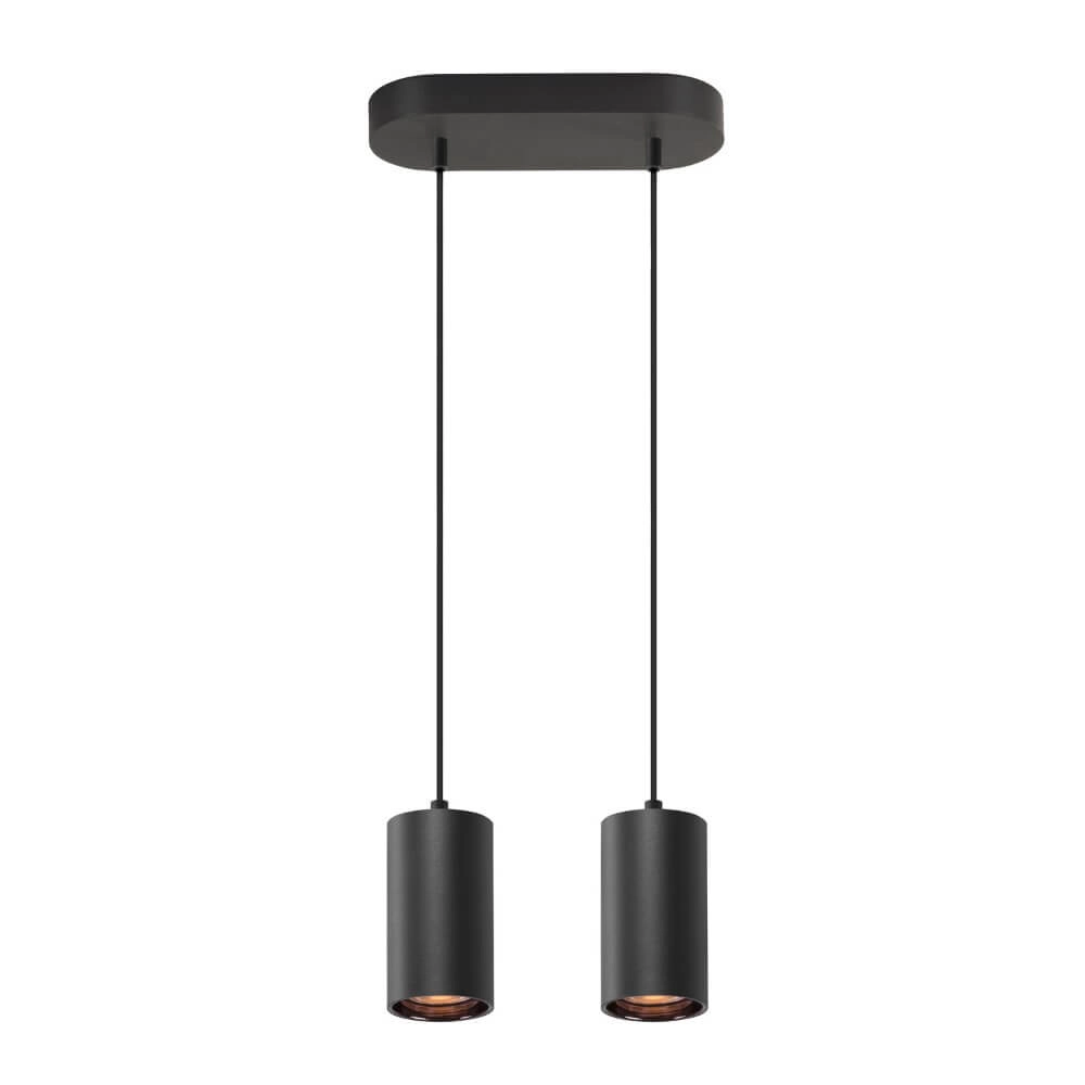 Lampe suspendue Asto Tube noir 2x GU10 SLV 4024163266079