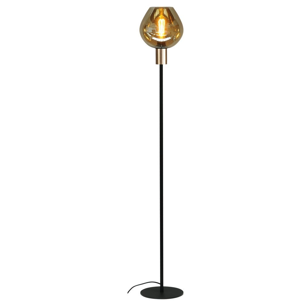 Lampadaire noir Bounty avec raccord en or