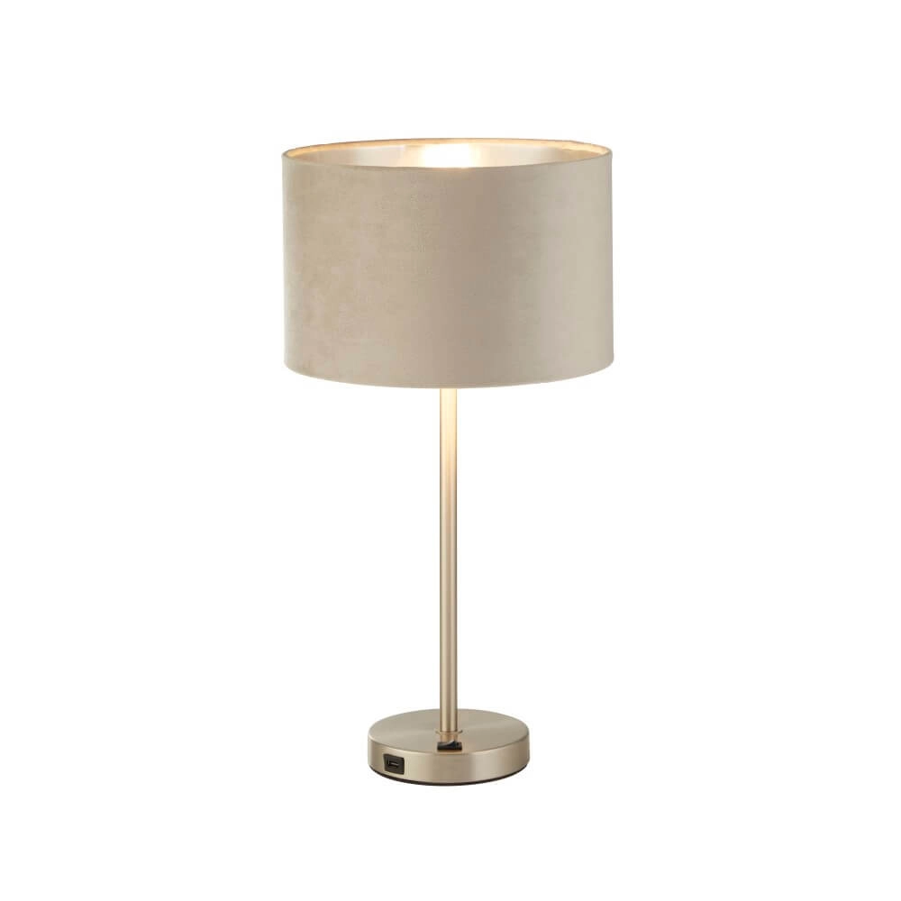 Jolie lampe de table Finn or avec de la crème Searchlight 5053423257235