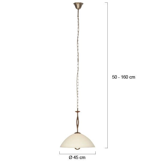 Lampe pendante classique Anthea 1 bronze léger Steinhauer 8712746180220