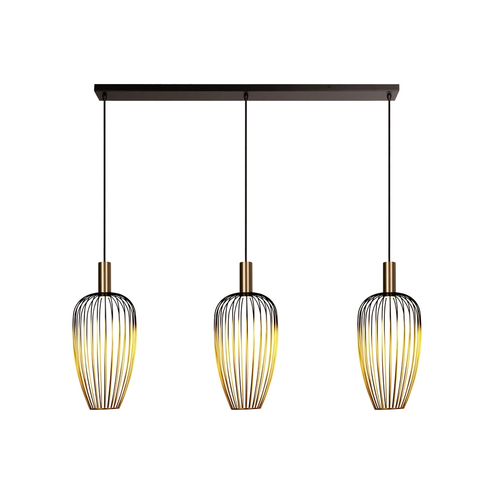 Lampe à fil à 3 lumières Aurelie Or