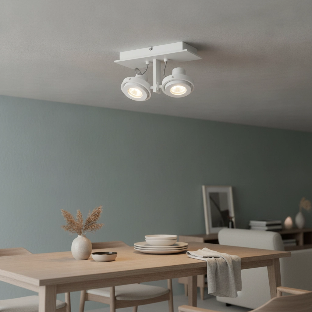 Spot en surface blanc Meist 2 lumières
