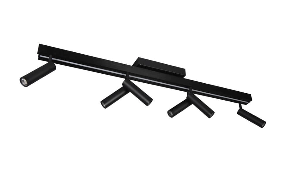 Spot LED 6 lumières Zeno noir Trio 4017807627312
