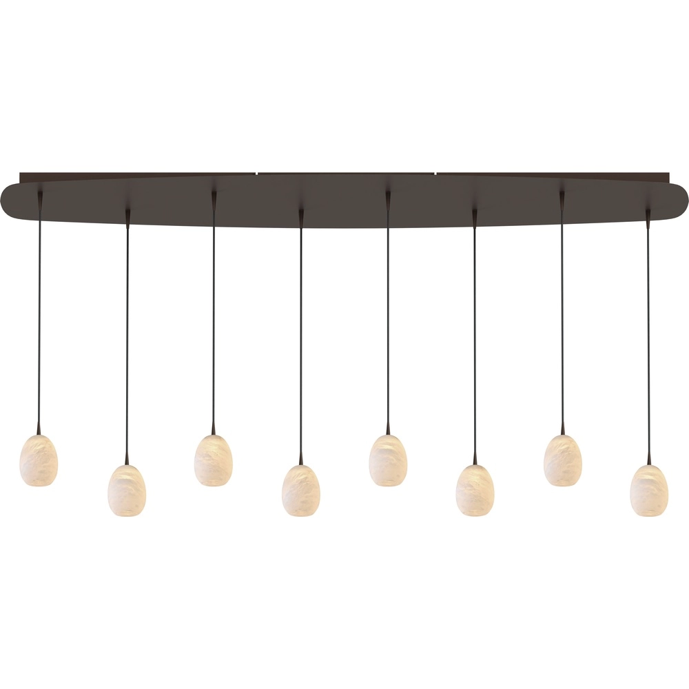 Lampe suspendue ovale Alta Cacao 8 clairs
