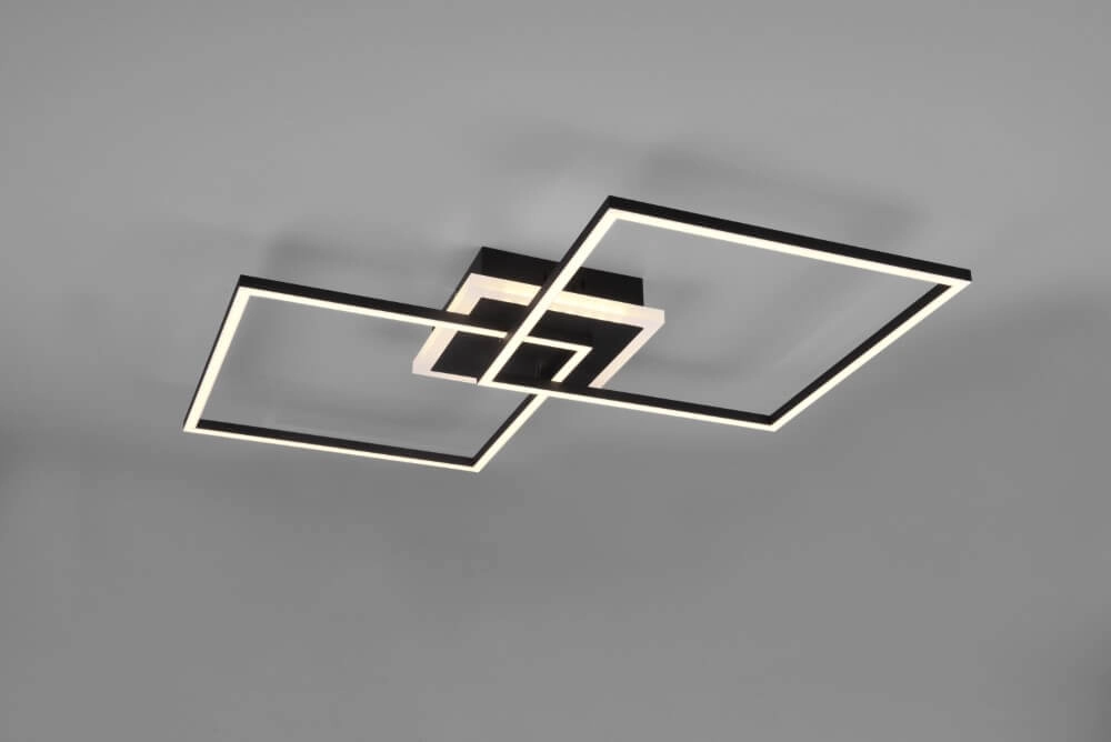 Plafonnier Arribo 2 compartiments noir Trio 4017807500455