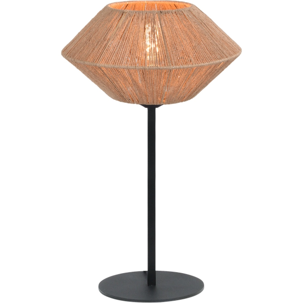 Lampe de table Bicono avec une casquette en corde Ø 35cm