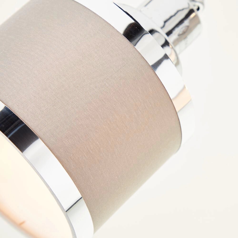 Plafonnier 4 lumières Alexia chrome et gris Brilliant 4004353424151