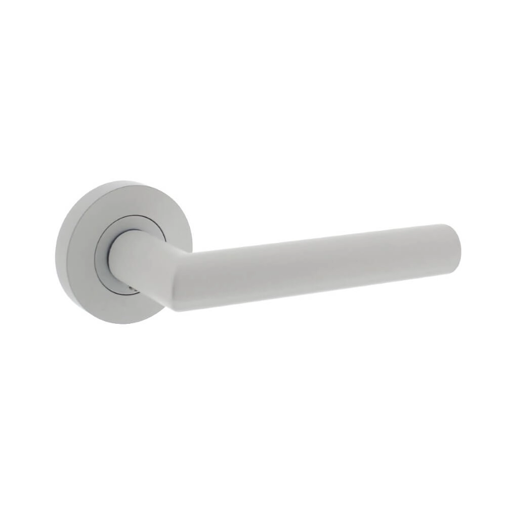 Poignée de porte étanche Bastian Rosace ronde blanche