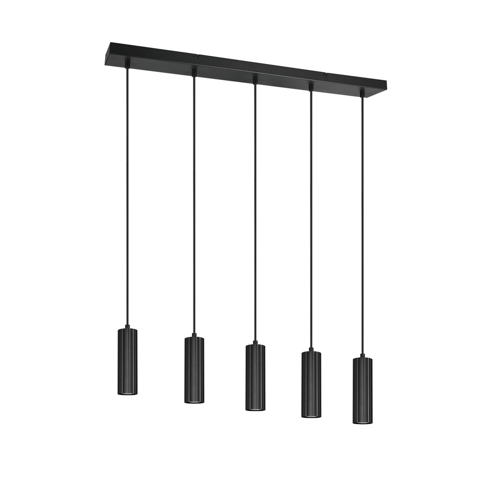 Suspension 5 lumières Soka noir Trio 4017807658538