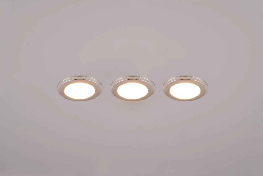 Spots encastrés Argus chromé lot de 3