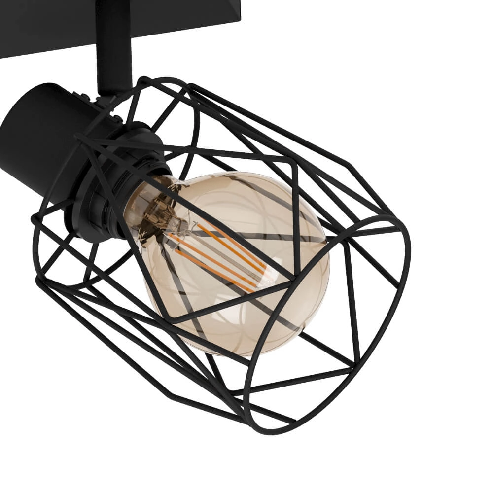 Plafonnier 2 lumières Tossino noir Stars of Light 9008606221080