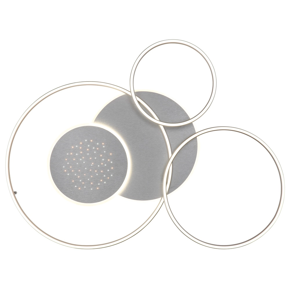 Lampe de plafond gris argenté Johnson Modernité Globo 9007371580552