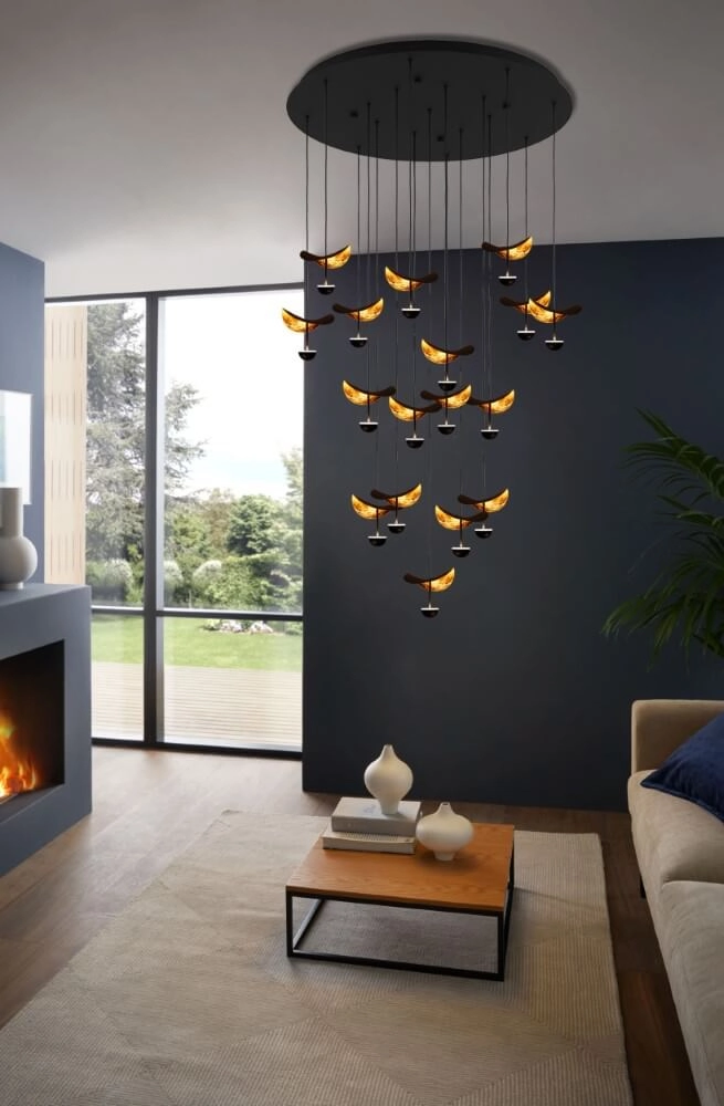 Lampe suspendue noire et dorée Dracera Stars of Light 9008606270552