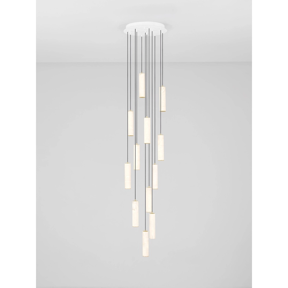 Lampe suspendue Diletto Or avec 12 luminaires blancs Lyora 5212063503243
