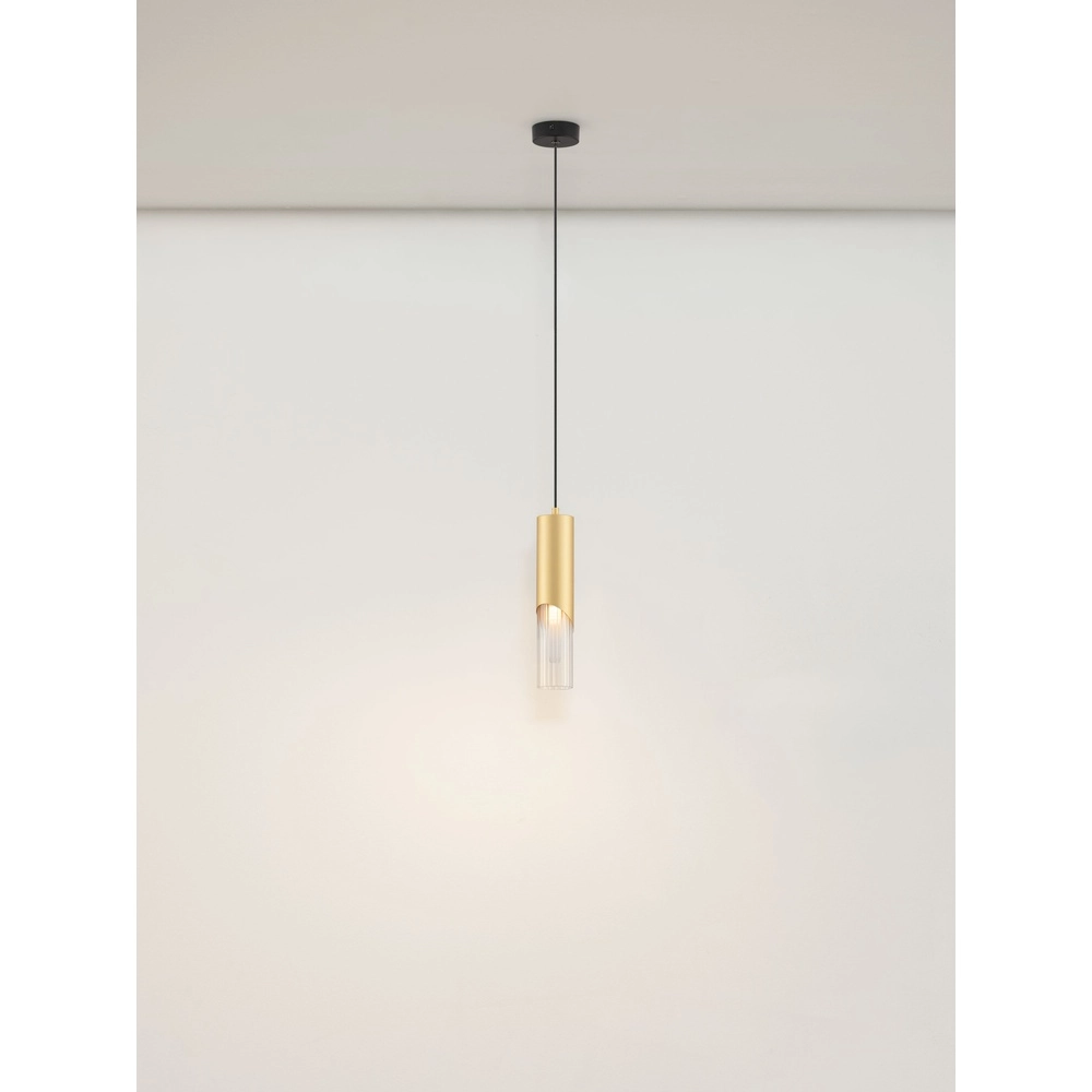 Lampe pendante de conception Modesto Ø 8 cm d’or Lyora 5212063501430